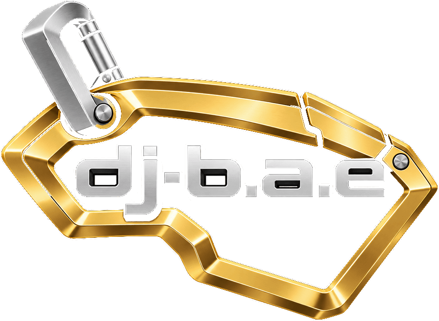 DJ B.A.E. gold logo